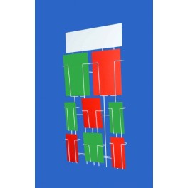 Nástenný držiak 2xA4, 2xA5 a 4x1/3 A4, s logom